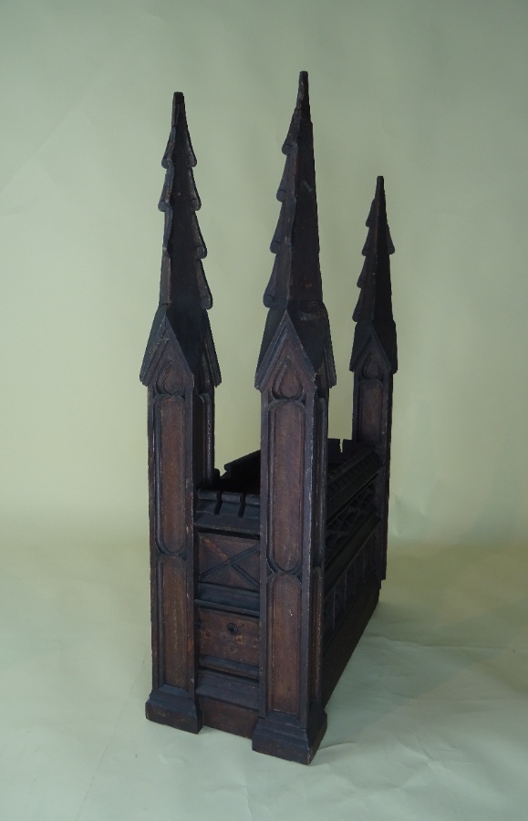 Antique Oak Gothic Architectural Element (8).JPG